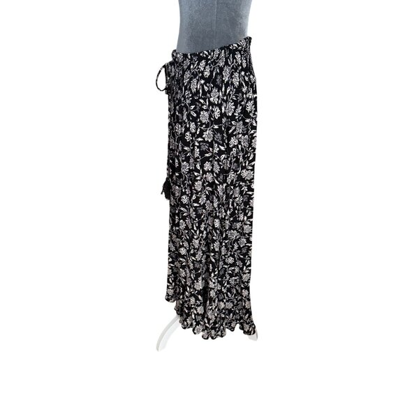 Rachel Zoe Black & White Floral Button-Down Maxi Skirt - Picture 2 of 7